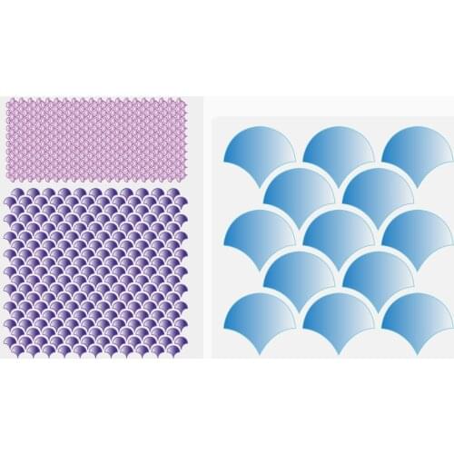 3Different Sizes Large Fish Scale Wall Painting Stencils for Home Decorationg,DIY Painting