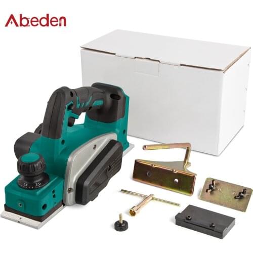 Abeden Electric Hand Planer 750W 15000RPM for Makita 18V Battery 82mm Cordless Hand Held Wood Planer Woodworking Power Tools