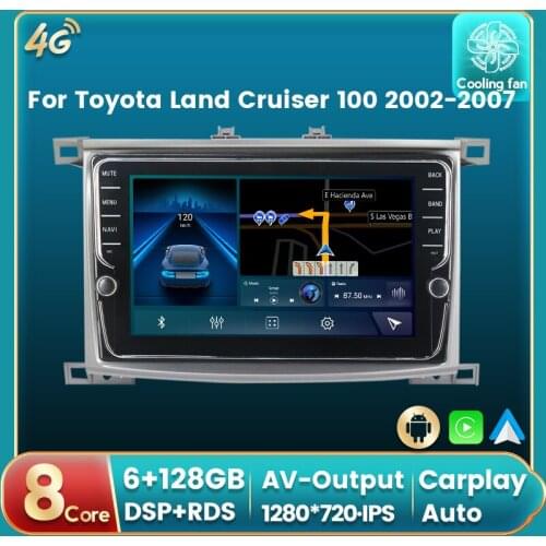 Android 11 DSP RDS Car Radio Auto Multimedia DVD Player For Toyota Land Cruiser 100 2002-2007 GPS Navigation Auto carplay IPS BT