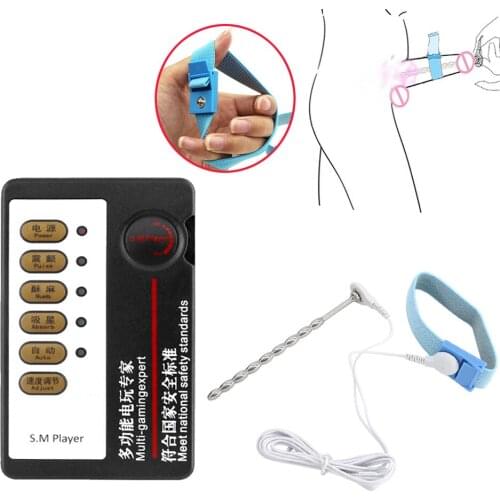 Electro Shock Penis Plug Cock Ring Penis Ring,Electro Stimulation Urethral Dilator Catheter,Penis Massager Adult Sex Toy For Men