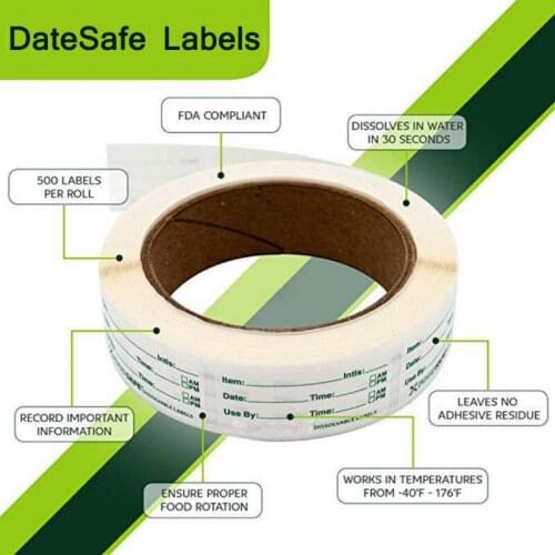 Food Labels Adhesive Removable Food Labels Food Storage Freezer Sticker Paper For Kitchen Food Date Safe Supplies
