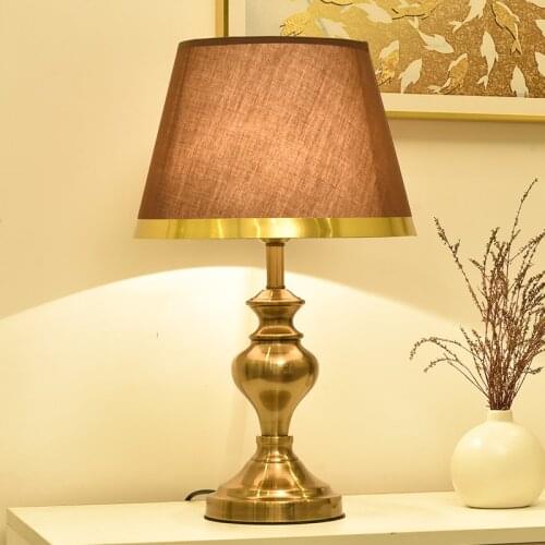 European Style Golden Bedroom Bedside Table Lamp LED Living Room Study Home Decoration Table Lamps Dining Room Kitchen Lighting