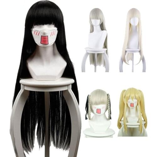 Hot Anime Kakegurui Compulsive Player Mary Saotome Momobami Kirari Jabami Yumeko Black Yellow Gray Halloween Cosplay Wig