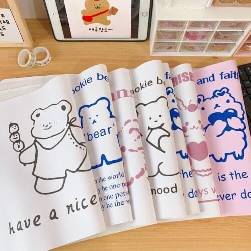 Kawaii Cartoon Soft Table Antiskid Waterproof Desk Mat Mouse Pad Desktop Keyboard Pad Mat School Stationery Accessories