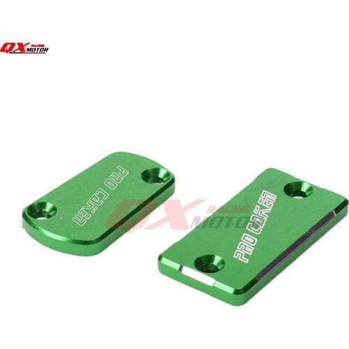 CNC Front Rear Brake Reservoir Fluid Cover Cap kit Fit KX125 KX250 KX250F KX450F KLX450R Dirt Bike MX Enduro Motorcycle