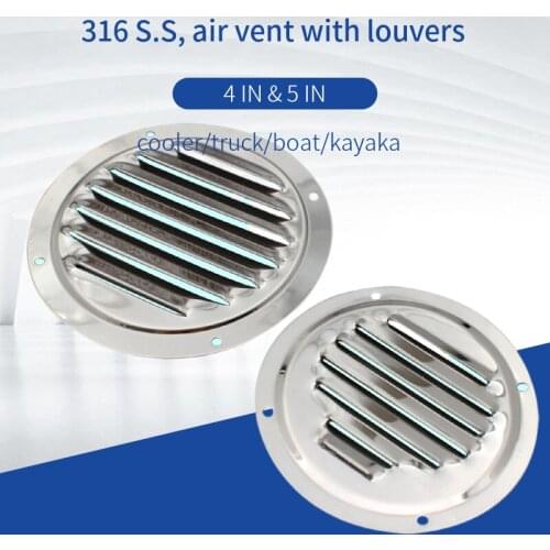 Stainless steel 316 round vents Exhaust vents Ventilation plates Shutters Air outlets