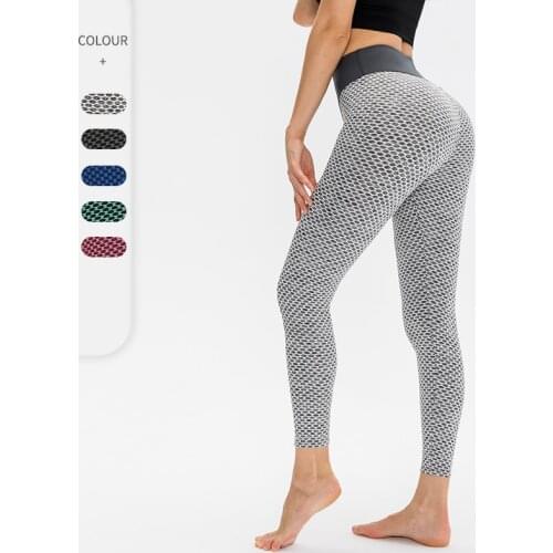 Fitness leggings high waist seamless Yoga Pants Fashion Grid Tights Breathable Sport Gym Leggings Workout Running pant