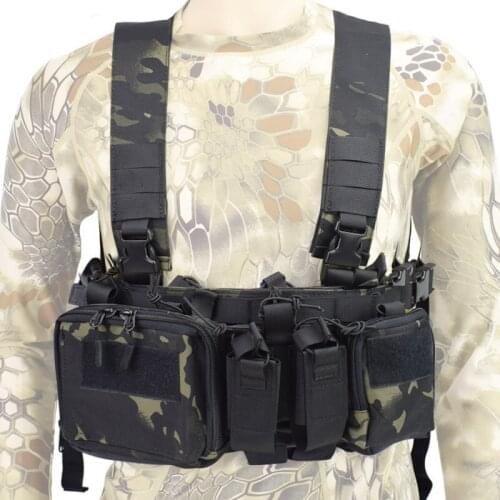 Lightweight Tactical Belly Pocket 1000D Camouflage Chest Vest Outdoor Hiking Battle Combat Hiking sport Hunting Waistcoat