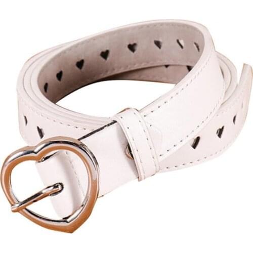 80% HOT SALE Fashion Heart Pin Buckle Wide Faux Leather Belt Women Waist Strap Waistband Clothing Accessories