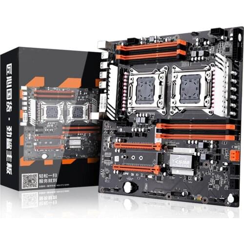 X79 Dual CPU Motherboard E-ATX LGA2011 M.2 NVME SATA3.0 E-ATX 8 DDR3 2 PCI-E 16X3.0 e5 2680 V2 Crossfire Mainboard