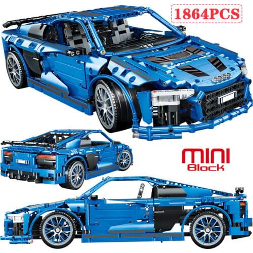 City Mini Classic Mechanical Sports Vehicle Model Building Blocks Technic Racing Car DIY Bricks Education Toys for Children Gift