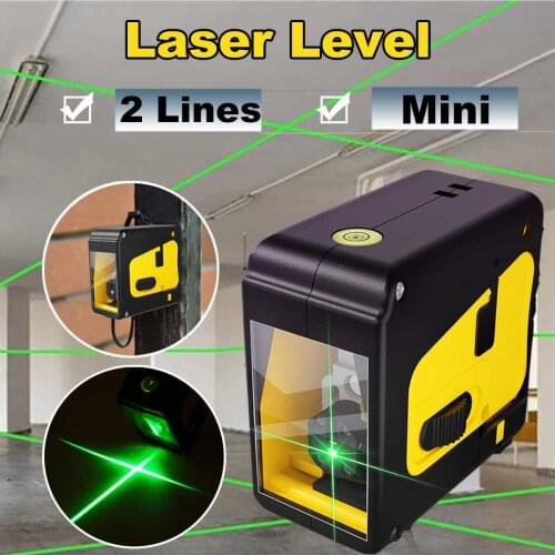 2 Lines Mini Laser Level green line SelfLeveling 360 Horizontal And Vertical Super Powerful Laser level green Beam laser level
