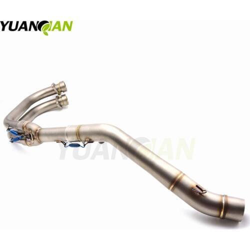 Motorcycle for YAMAHA YZF R25 yzf-r25 yzfr25 2014-2015 Exhaust Muffler Link Mid Pipe System Steel Exhaust Middle Pipe