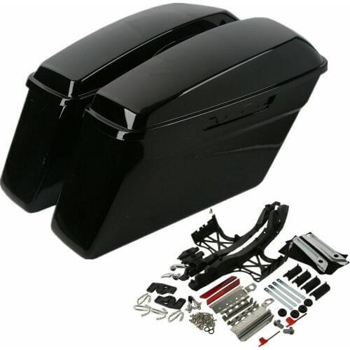 Motorcycle Hard Saddlebags Hinges Latch Lids Hardware Covers For Harley Touring Road King Street Road Glide 2014-2019