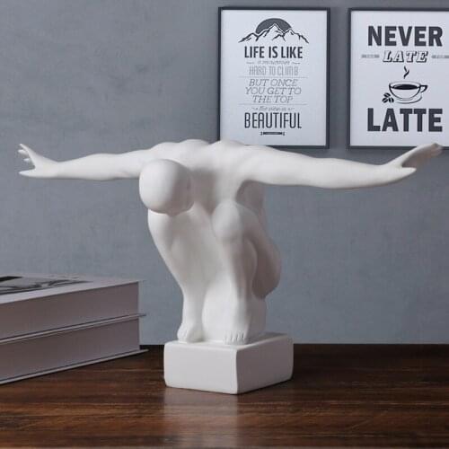 Mens crafts ornaments wings simple living room office Xuanguan home resin