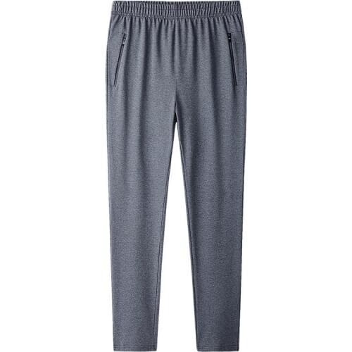 Plus Size Men Sport Pant Autumn Loose Zipper Pocket Running Jogging Workout Casual Fitness Gym Trousers Sportswear Sweatpant