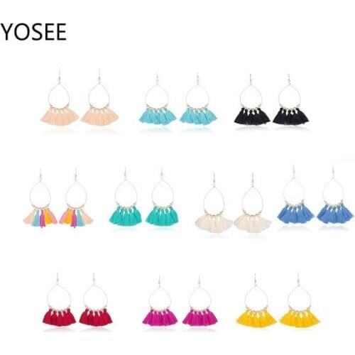 New Alloy Plated Tassel Ear Earrings