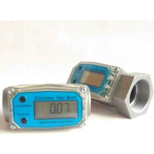 NEW 1PC Turbine Digital Diesel Fuel Flow Meter 1.5" 15-200L/min