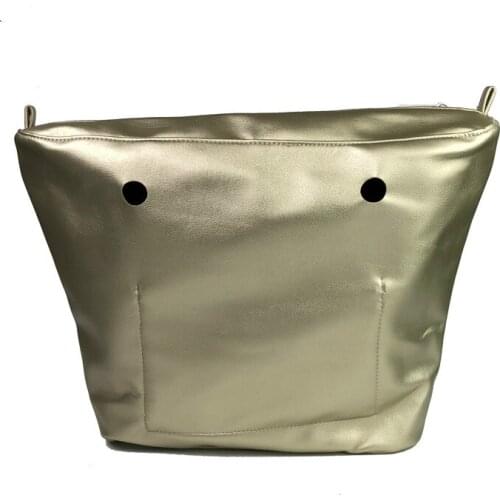 Glod PU Leather Lining Insert with Inner Pocket for Obag Mini Lining Insert for O BAG handbag