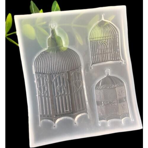 Hole-Free Cage Crystal Epoxy Mold Soft Pottery Mold Pendant Decoration 16461