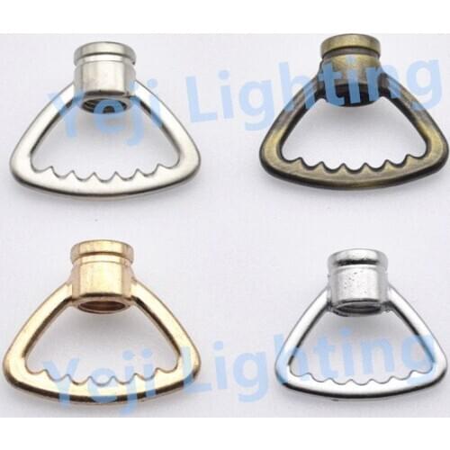 M10 thread closed hook closed ring triangle chain hook for crystal lamp chandeliers led pendant light hardware iron connectors