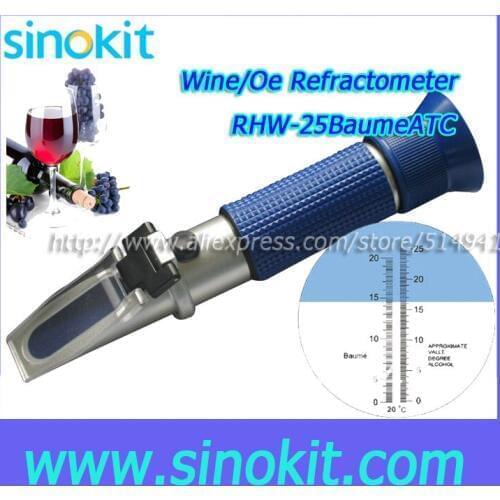 With CE Certification Promotional Cheaper BaumeWine/oe Refractometer RHW-25BaumeATC