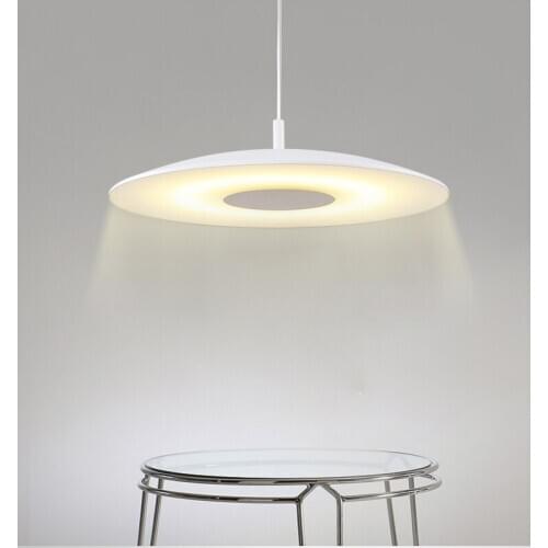 Modern D50cm White or Warm acrylic paint round circle hanging lamp 24W led dining room pendant light household suspend lighting