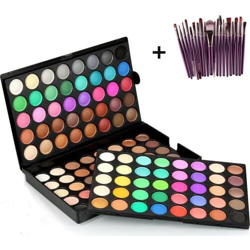 POPFEEL 120colors Beauty Glazed Eye Shadow Pallete Shimmer Waterproof Gliter Cosplay Drama Party Makeup for Women Men Kids Tools