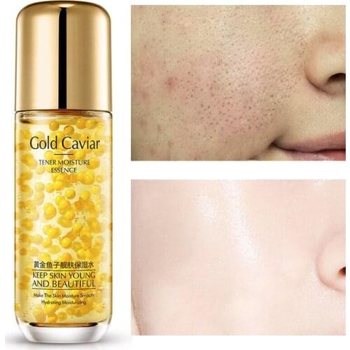 Face Toner Serum Deeply Hydrating Repair Anti-Wrinkle Anti-Aging Lifting Firming Shrink Pore Nourish Gold Caviar Skin Care 100ml