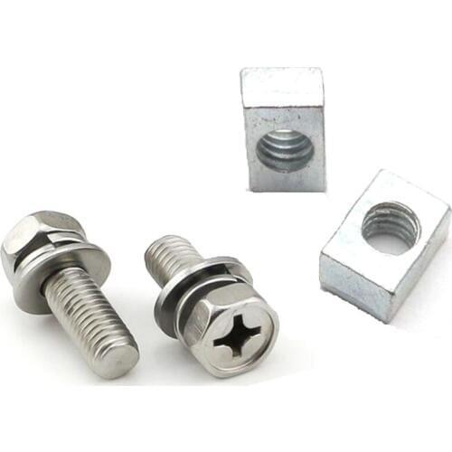 Motorcycle Battery Terminal Nut and Bolt Kit M6x12mm Bike Scooter Universal