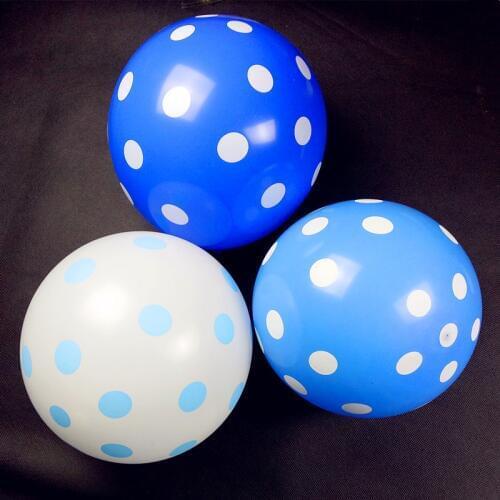 30pcs 12 Inch 2.8g Romantic Dots/Polka Balloons Pink/Black/Blue/Red color Wedding Birthday Party Decoration Free Shipping