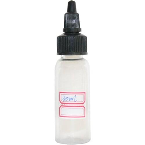 YILONG 10PCS 30ml Tattoo Ink Bottle White Twist Cap Empty Plastic Tattoo Ink Pigment Clear Bottle Supply 1500601