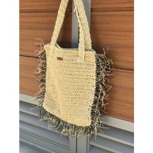 Women Waeve Bag Summer Beach תיק ארוג לנשים Женская тканая сумка 2021 Fashion Best Model New Trendy Naturel Color Cool Handmade