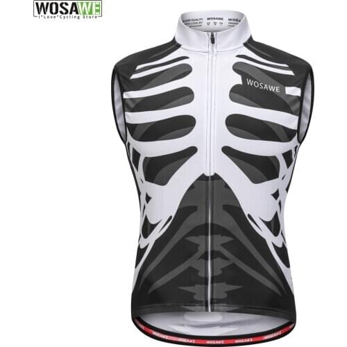 WOSAWE Summer Sleeveless Cycling Vest Quick Drying MTB Clothing Bicycle Maillot Ciclismo Sportwear Breathable Bike Clothes