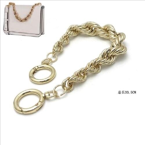 5 pieces / lot) luggage hardware accessories DIY repair shoulder strap pure copper handle 33.5cm chain hardware