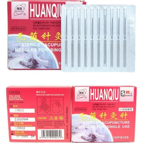 100pcs/box 4 Sizes Acupuncture Needle with Tube Acupuncture Disposable Sterile Beauty Massage Needle