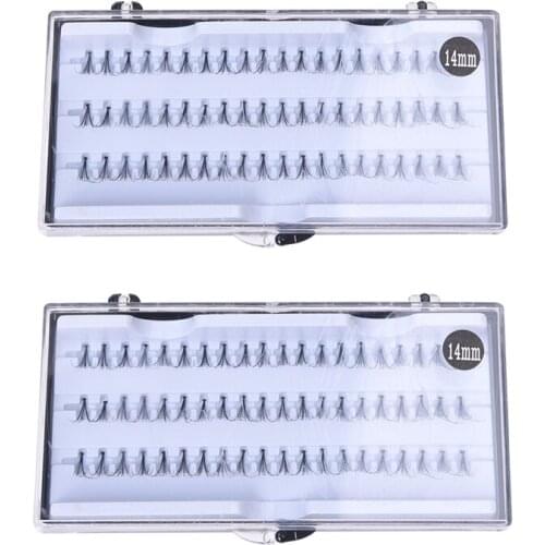 2 Tray Individual False Eyelash Eye Lash Extension 14mm