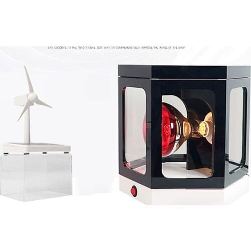 220V 150W 6 sides Rotatable Vehicle Solar Film Car Window tint tester Heat Rejection Test Box infrared paint curing lamp