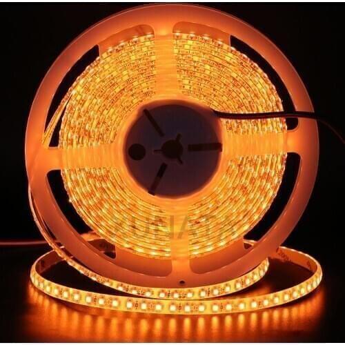 5M Orange LED Strip Light DC12V Flexible LED Tape 2835 5050 Waterproof Led Stripe Ribbon 60leds/m 120Leds/m for Decoration