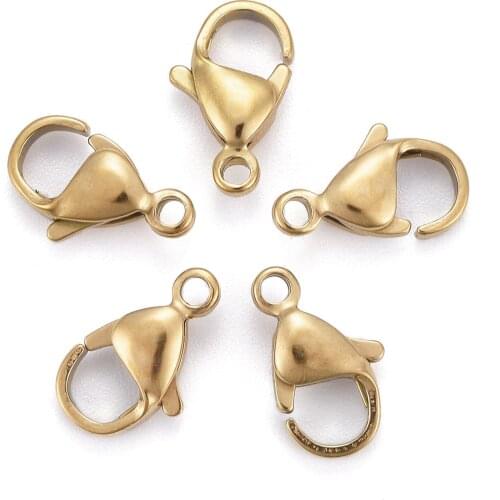 5pcs/lot Stainless Steel Lobster Claw Clasps For DIY Necklace Bracelet Chain Jewelry Making Findings Accessory Supplies