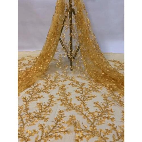 African Lace Fabric 2021 High Quality Lace French Lace Fabric Embroidery Nigerian Tulle Lace Fabric For Wedding D3819