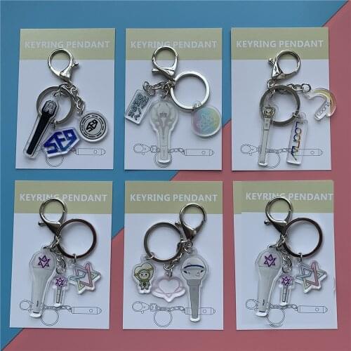Kpop Wjsn Astro SF9 Loona OMG Keychain Pendant key chain ring wallet chain fans gilfs wholesale new Stainless Steel k-pop