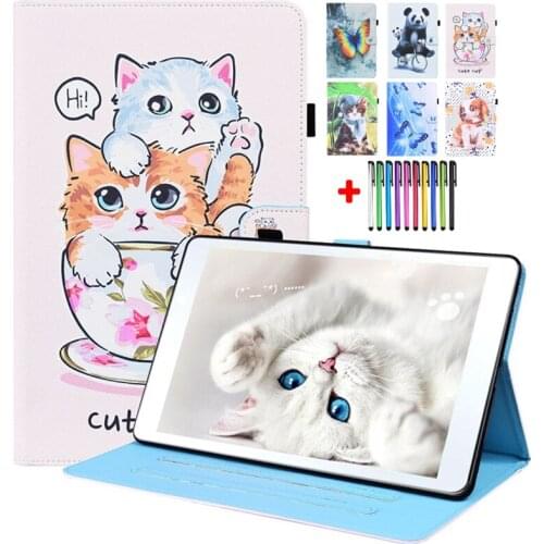Cartoon Funda For Samsung Galaxy Tab A A6 10.1 2016 Case SM-T580 SM-T585 Wallet Stand Shell For Samsung Tab A 10.1 2016 A6 Cover