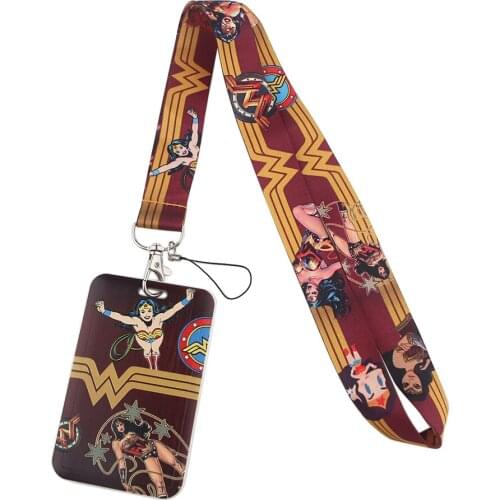 1pc ZF2482 Movie Fashion Women Unisex Lanyards ID Badge Holder Bus Pass Case Cover Slip Bank Credit Card Holder Strap Cardholder