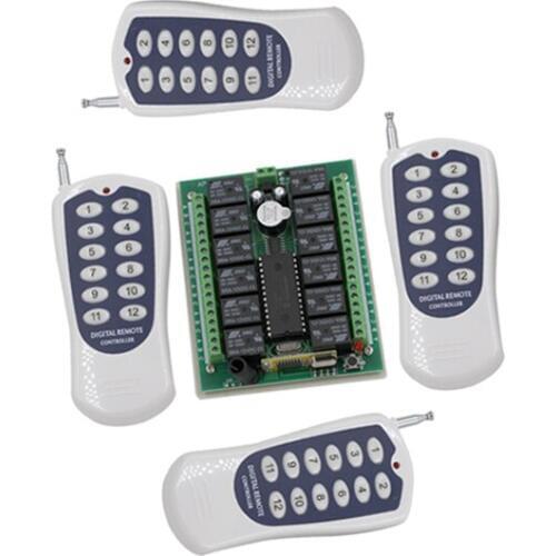 DC 12V 24V 12CH Two-Way RF Remote Control Switch Wireless Remote Control Switch 100--1000m Free Shipping