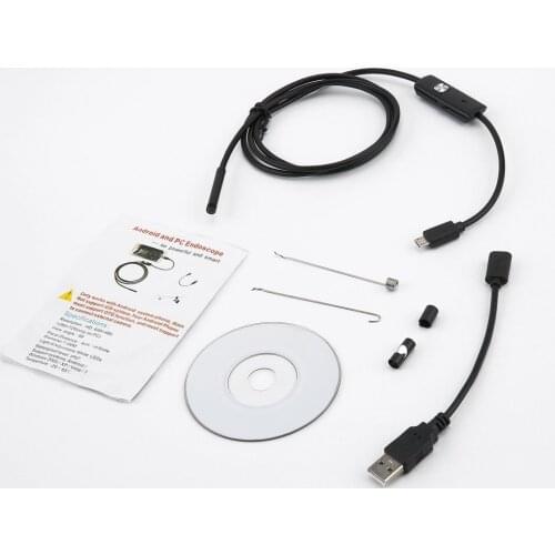 6 LED 5.5mm Lens Endoscope Waterproof Inspection Borescope for Android Focus Camera Lens USB Cable Waterproof Endoscope