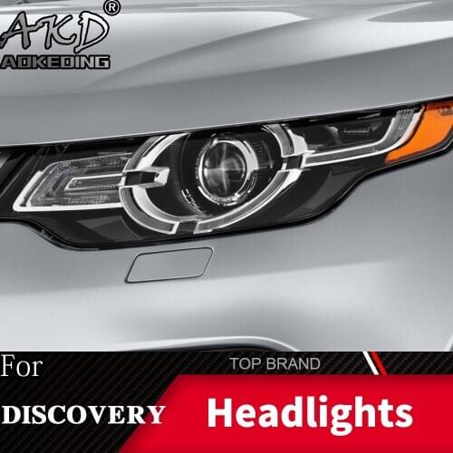 Head Lamp For Discovery Freelander 2016-2019 Headlights Fog Lights Daytime Running Lights DRL H7 LED Bi Xenon Bulb Car Accessory