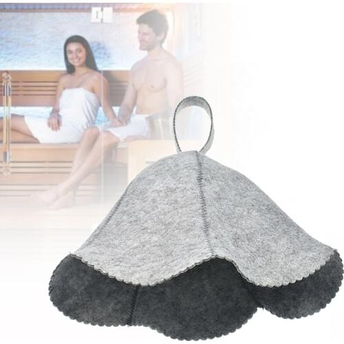 Felt Head Protection Bath Anti Heat Free Size Russian Style Shower Cap Sauna Hat