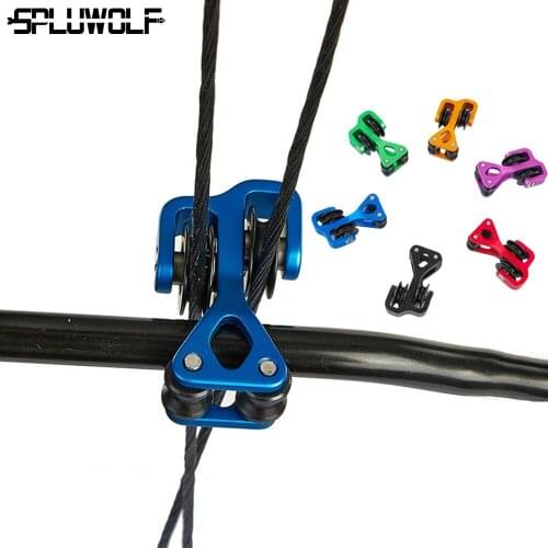 Archery Cable Slider Compound Bow String Splitter Roller Glide Bowstring Separator Arrow Pulley for Hunting