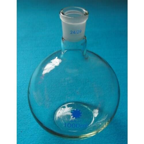 Flat Bottom Flask 1000ml Standard Mouth 24/29 Flat Bottom Flask Short Neck 1000ml Heated Flask
